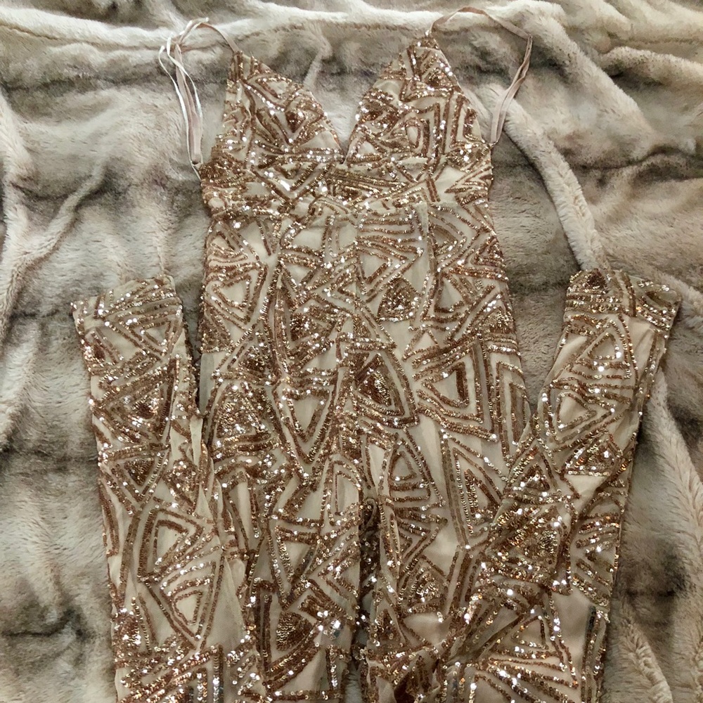 Rose gold jumpsuit